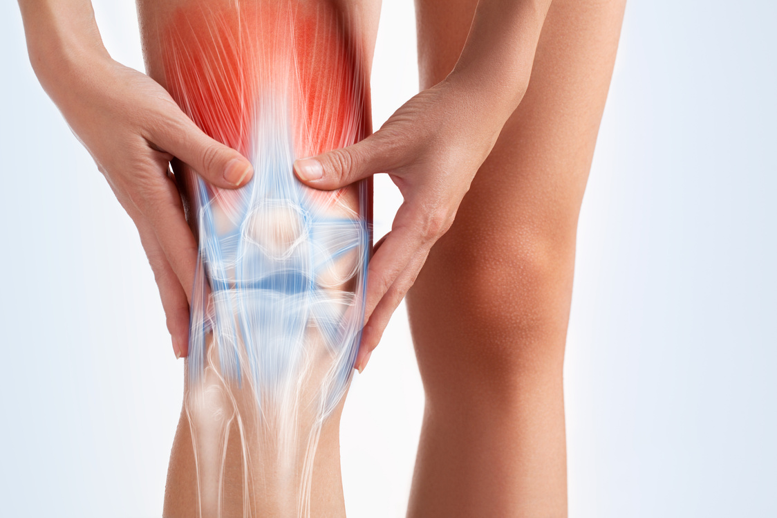 Knee pain area.